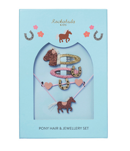 Peggy Pony Hair & Jewellery Set