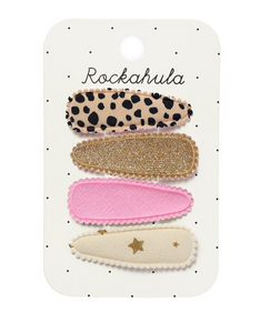 Leopard Fabric Clip Set