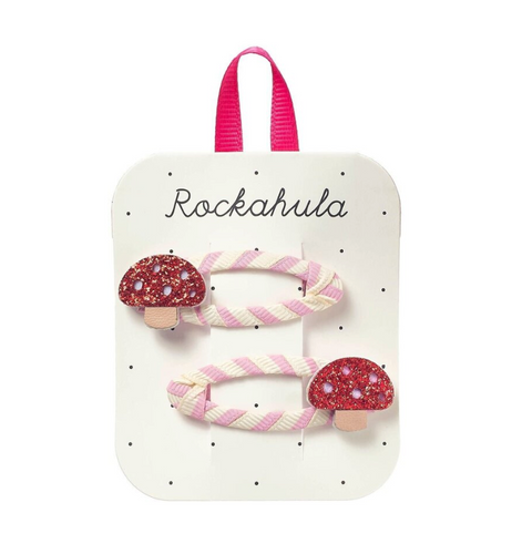 Stripy Toadstool Clips