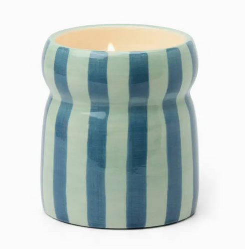 BLUE/NAVY CERAMIC CANDLE  184G