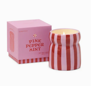 RED / PINK CERAMIC CANDLE  184G