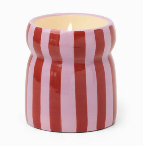 RED / PINK CERAMIC CANDLE  184G