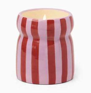 RED / PINK CERAMIC CANDLE  184G