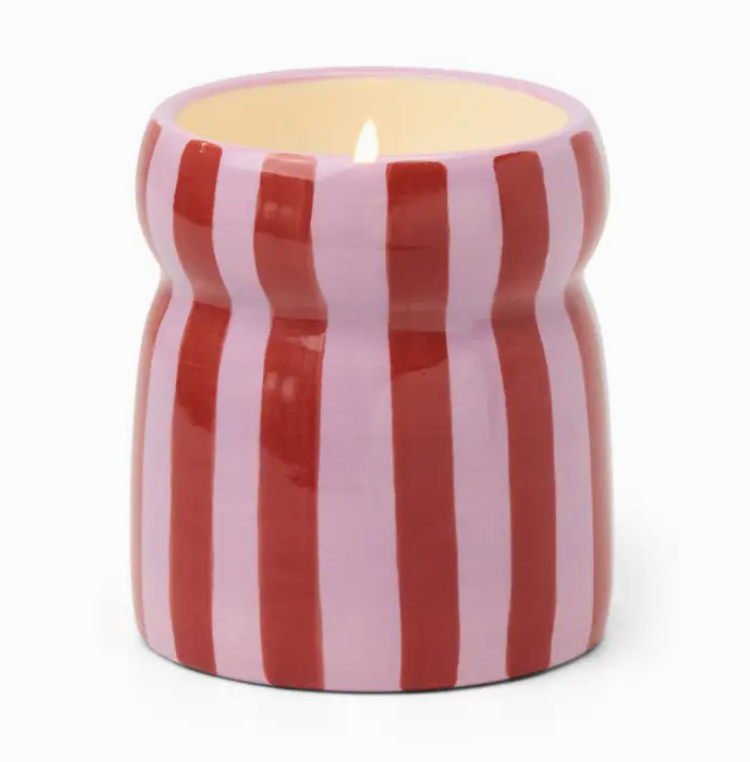 RED / PINK CERAMIC CANDLE  184G
