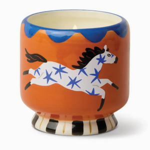 HORSE SIENNA SUNSET CERAMIC 8 Oz Handpainted candle