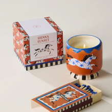 Load image into Gallery viewer, HORSE SIENNA SUNSET CERAMIC 8 Oz Handpainted candle