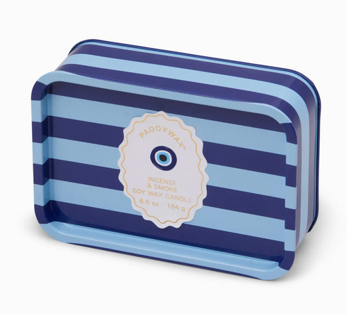 A Dopo 6oz/184g Eye Printed Tin Candle - Incense & Smoke