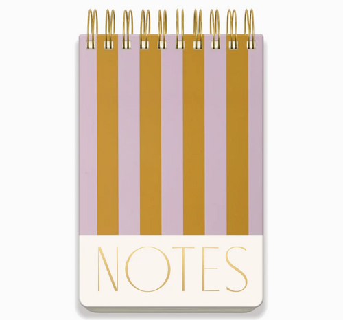 Designworks Ink Chunky Notepad - LILAC & OCHRE Stripes