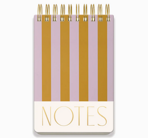 Designworks Ink Chunky Notepad - LILAC & OCHRE Stripes