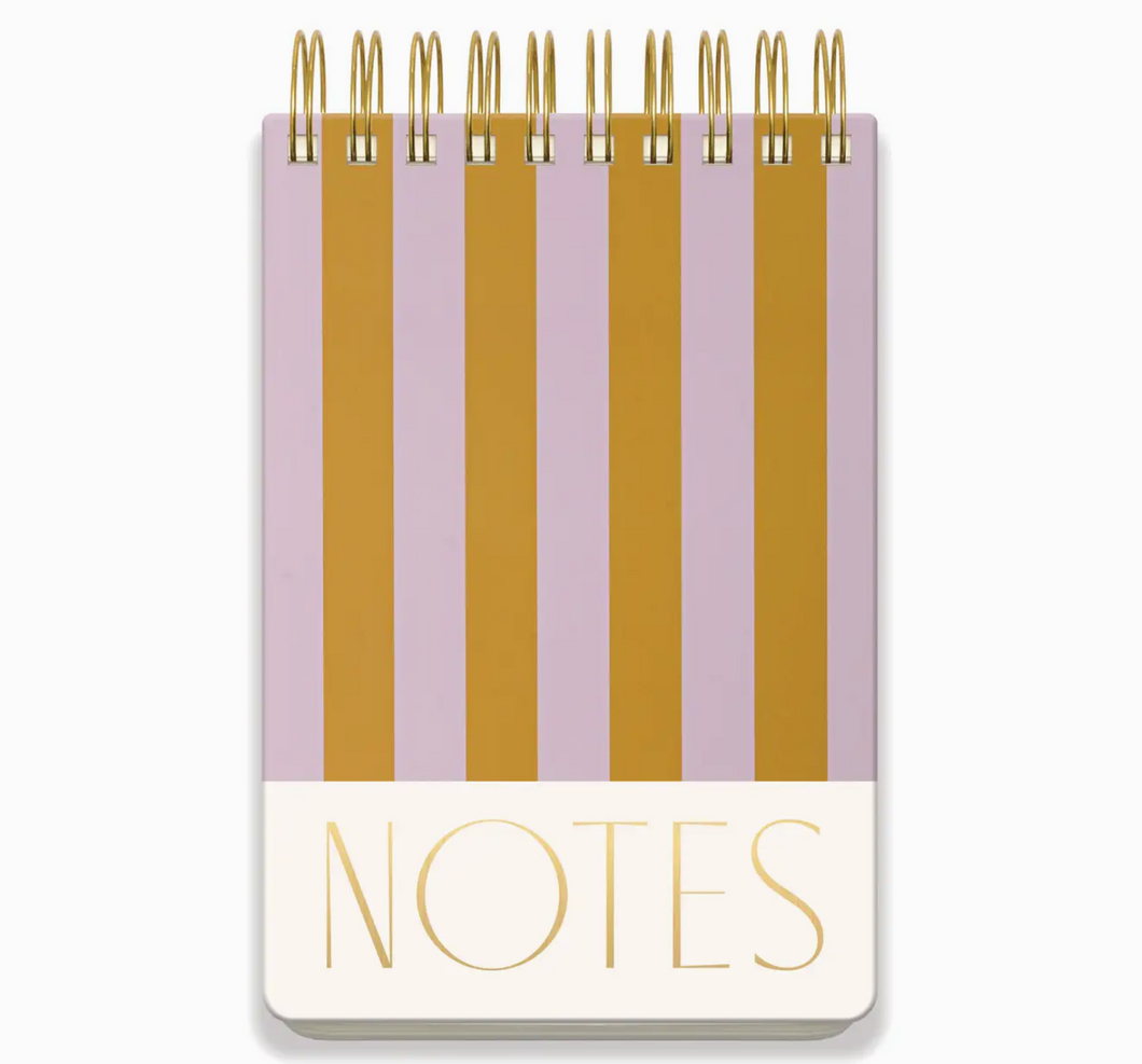 Designworks Ink Chunky Notepad - LILAC & OCHRE Stripes