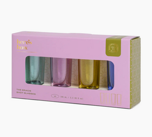 The Gracie set of 4 shot  glasses - assorted colours