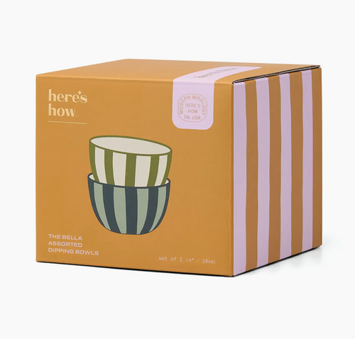 Bella Dipping Bowls set of 2 Olive & Blue