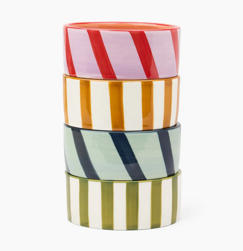 IZZY WINE COASTER - YELLOW STRIPE