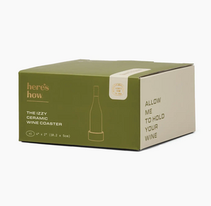 IZZY WINE COASTER - GREEN STRIPE