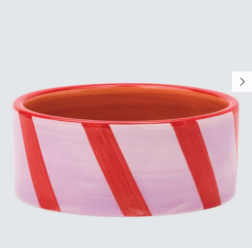 IZZY WINE COASTER - LILAC & RUST STRIPE
