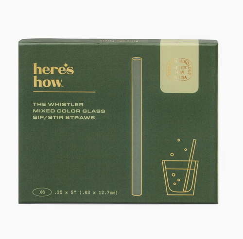 The Whistler Colored Glass Straws (6)