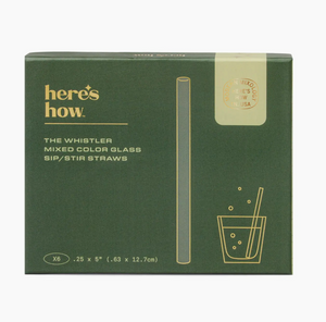 The Whistler Colored Glass Straws (6)