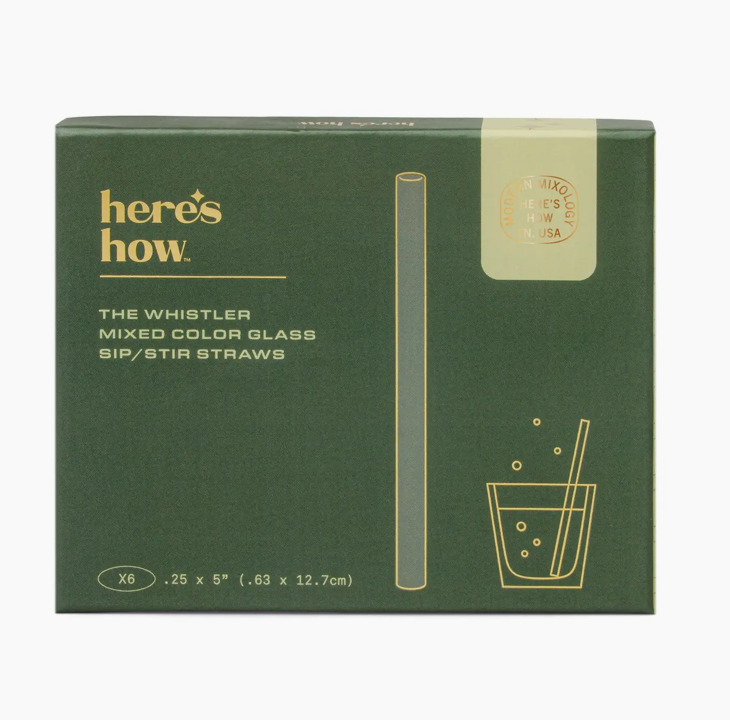 The Whistler Colored Glass Straws (6)