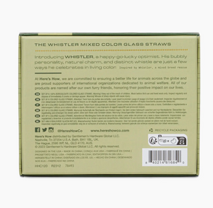 The Whistler Colored Glass Straws (6)
