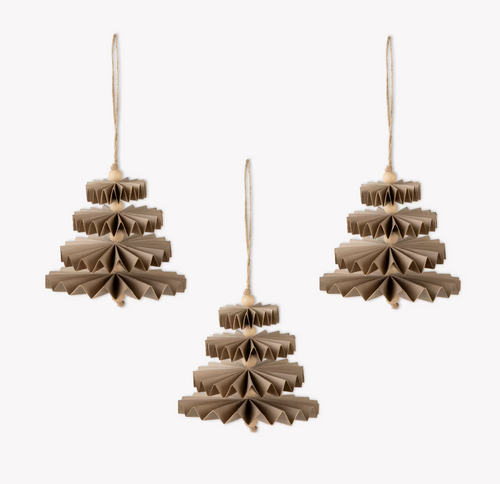 MADDOX TREE set of 3 Truffle gold