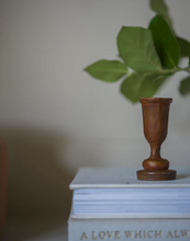 Load image into Gallery viewer, Tall Rust Dinner Candle Holder