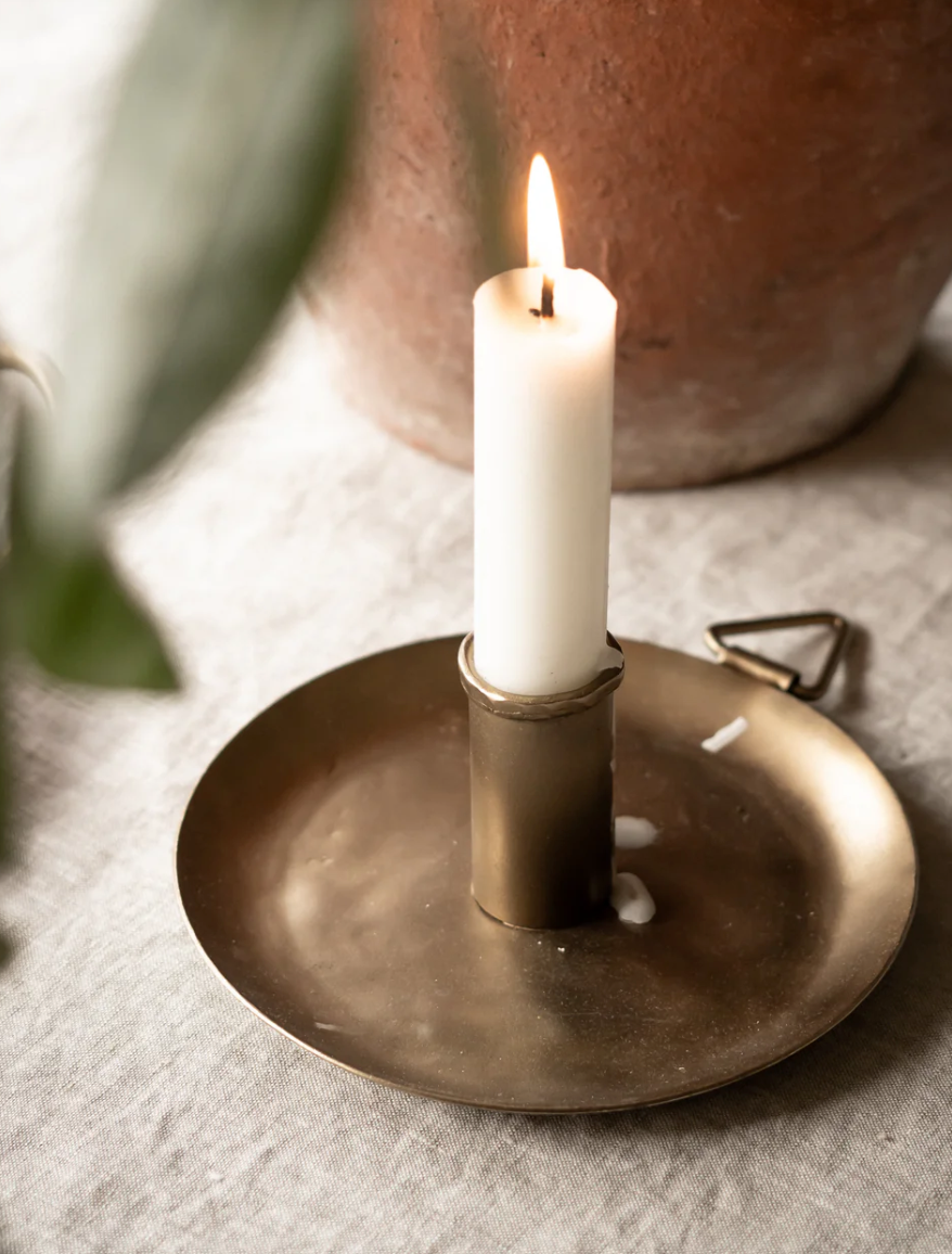 Forged Plate Candle Holder small