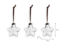 Load image into Gallery viewer, CLEAR LUXLEY Star Baubles (set of 3)