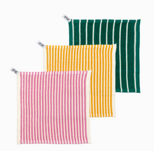 Load image into Gallery viewer, Pink Stripe Re-Usable Kids Washcloths