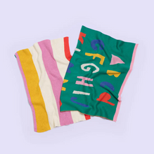 Load image into Gallery viewer, ABC GREEN Cotton Knit Blanket