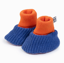 Load image into Gallery viewer, BLUE Cotton Knit Baby Slipper Socks