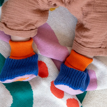 Load image into Gallery viewer, BLUE Cotton Knit Baby Slipper Socks