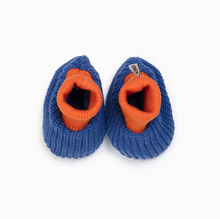 Load image into Gallery viewer, BLUE Cotton Knit Baby Slipper Socks