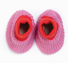 Load image into Gallery viewer, PINK Cotton Knit Baby Slipper Socks