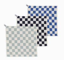 Load image into Gallery viewer, COBALT Reusable Check Dishcloths