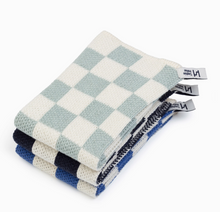 Load image into Gallery viewer, COBALT Reusable Check Dishcloths