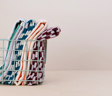 Load image into Gallery viewer, Burgandy Cotton Check Hand Towel