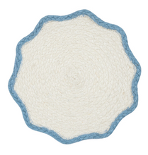 Load image into Gallery viewer, Tulip Placemats Light Blue - 12" (30 cm) - 6 placemats in a basket 31cm set