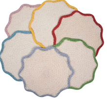 Load image into Gallery viewer, Tulip Placemats MIXED COLOURS - 12" (30 cm) - 6 placemats in a basket 31cm set