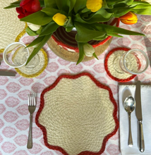 Load image into Gallery viewer, Tulip Placemats MIXED COLOURS - 12" (30 cm) - 6 placemats in a basket 31cm set