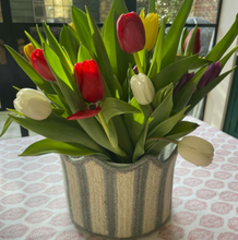 Load image into Gallery viewer, Tulip Basket NATURAL Stripe