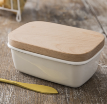 Load image into Gallery viewer, Enamel Butter Dish with lid