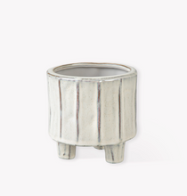 Load image into Gallery viewer, Wheatley Pot on Feet 10cm Chalk