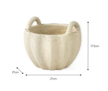 Load image into Gallery viewer, Horcott Pot with Handles Small 21cm Stone