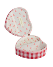 Load image into Gallery viewer, Gingham Love Heart Jewellery Box