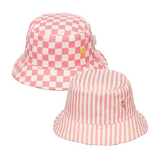 Load image into Gallery viewer, Candy Stripe Reversible Bucket Hat 3-6 Years