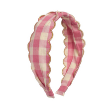 Load image into Gallery viewer, Scalloped Gingham Headband