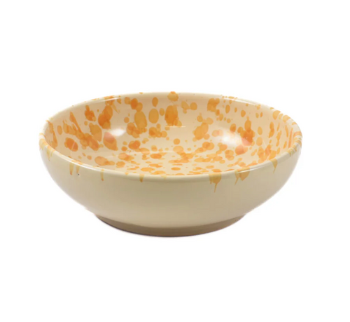 LARGE YELLOW PUGLIAN SPLATTER BOWL 28cm