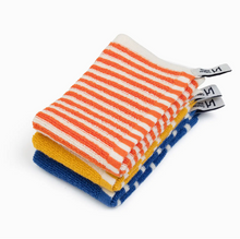 Load image into Gallery viewer, Striped Orange Resusable Washcloths