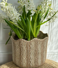 Load image into Gallery viewer, Tulip Basket NATURAL Stripe
