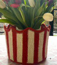 Load image into Gallery viewer, Tulip Basket RED Stripe